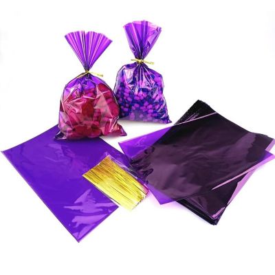 Edge Collections - 11" x 5" - Purple - Solid Color Cello Bags Image 2