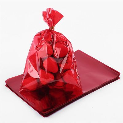 Edge Collections - 11" x 5" - Red - Solid Color Cello Bags Image 1