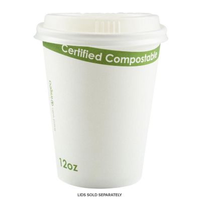 Edge Collections  - 12" - White - Compostable Cup PLA Lined! Image 2
