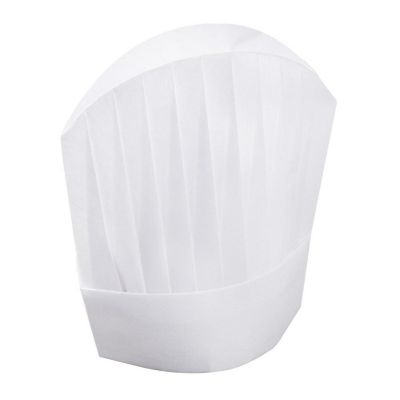 Edge Collections  - 12" - White - Viscose Pleated Chef Hats! Image 1
