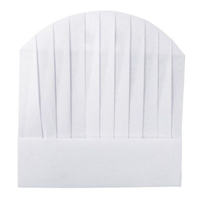 Edge Collections  - 12" - White - Viscose Pleated Chef Hats! Image 1