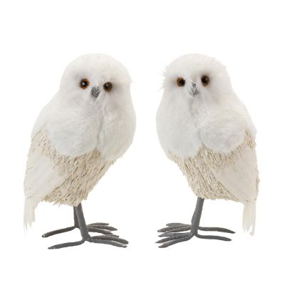 Edge Collections - 12&amp;#8221; - White - Winter Owl Foam Decor! Image 1