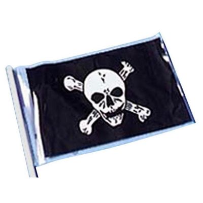 Edge Collections - 12" x 18" - Black - Pirate Flag Image 1