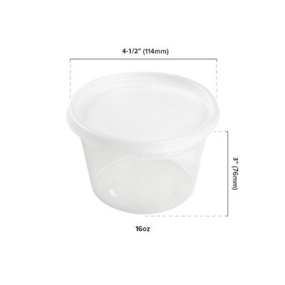 Edge Collections  - 16" - Clear Deli Containers and Lids! Image 2