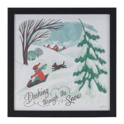 Edge Collections - 18x24" - Multicolor - Framed Winter Scene Wall Art! Image 1
