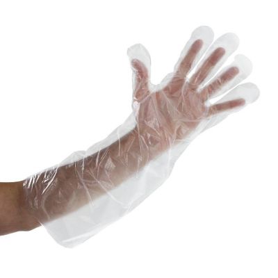 Edge Collections  - 21.5" - White - Elbow Poly Gloves! Image 1