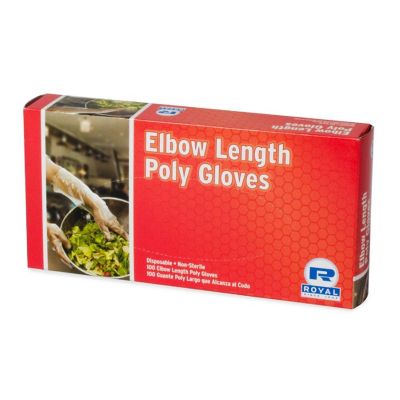 Edge Collections  - 21.5" - White - Elbow Poly Gloves! Image 2