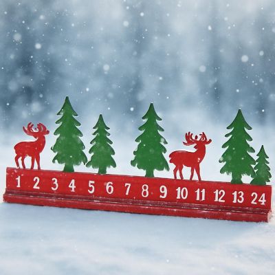 Edge Collections - 23.5"x 5.5" - Red - Charming Christmas Countdown Figurine! Image 2