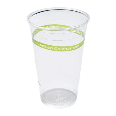 Edge Collections  - 24" - Clear PLA Compostable Cups! Image 1
