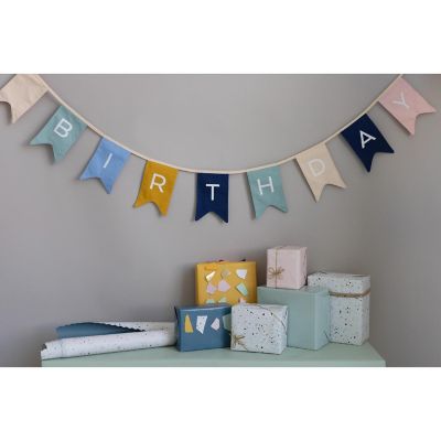 Edge Collections - 27.5&amp;#8221; x 38.5&amp;#8221; - Multicolor - Terrazzo Gift Wrap Two-Sided 4 Sheets! Image 2
