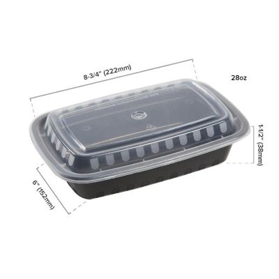Edge Collections  - 28" - Rectangular Black Containers and Lids! Image 2