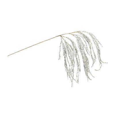 Edge Collections - 30" - Silver - Hanging Tinsel Branch! Image 1