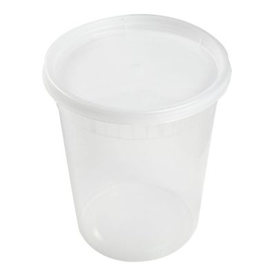 Edge Collections  - 32" - Clear Deli Containers and Lids! Image 1