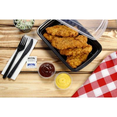 Edge Collections  - 32" - Rectangular Black Containers &amp; Lid! Image 1