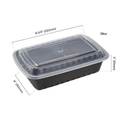 Edge Collections  - 32" - Rectangular Black Containers &amp; Lid! Image 2