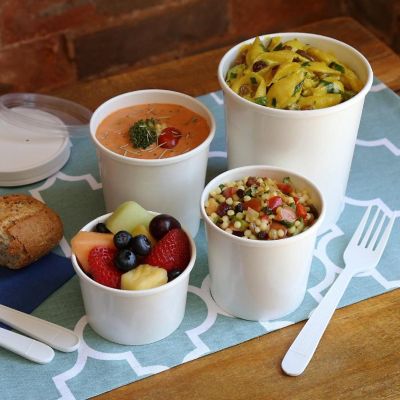 Edge Collections  - 32" - White Paper Food Containers! Image 1