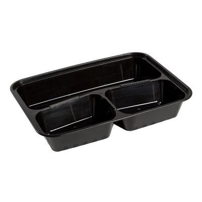 Edge Collections  - 33" - Black - 3 Compartment Containers! Image 1