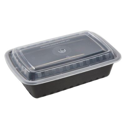 Edge Collections  - 38" - Rectangular Black Containers with Lids! Image 1