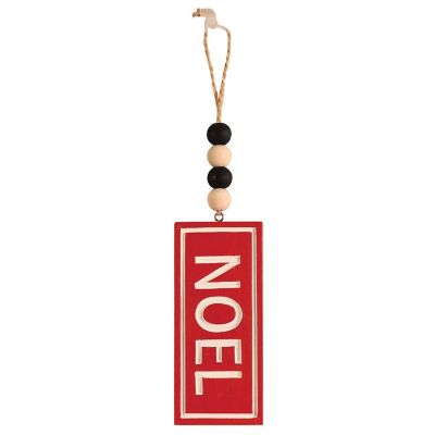 Edge Collections - 4" - Red - Peace Joy Noel Ornament 3 Assorted! Image 1