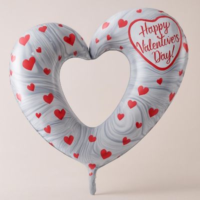 Edge Collections - 42" - Silver - Heart Balloon Image 1