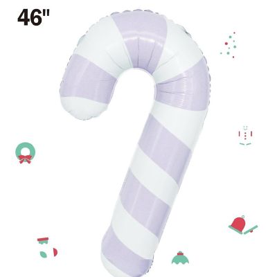 Edge Collections - 46" - Lavender Candy Cane Balloon Image 1