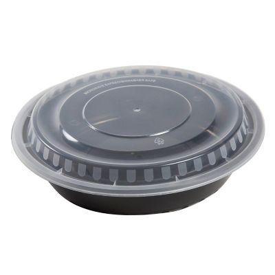 Edge Collections  - 48" - Round Black Containers and Lids! Image 1