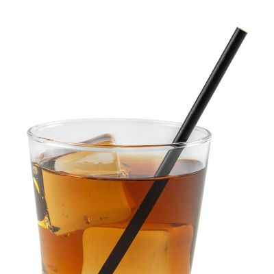 Edge Collections  - 5.75" - Black Cocktail Paper Straws! Image 1