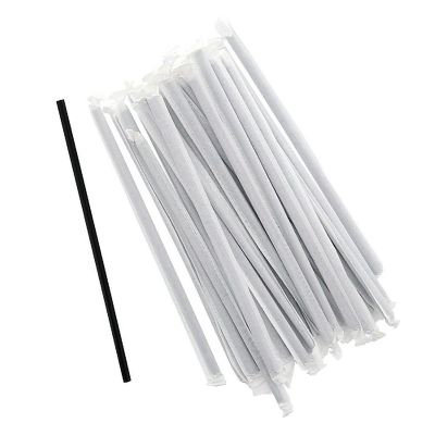 Edge Collections  - 5.75" - Clear - Jumbo Unwrapped Straws! Image 2