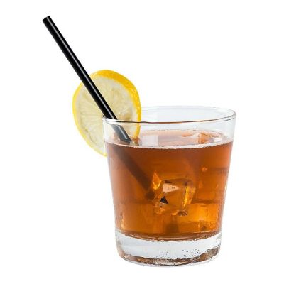Edge Collections  - 5.75" - Jumbo Black Unwrapped Straws! Image 1