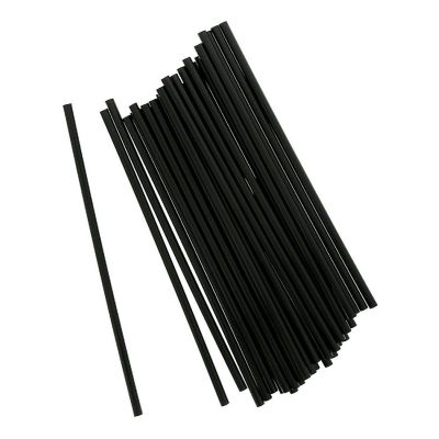 Edge Collections  - 5.75" - Jumbo Black Unwrapped Straws! Image 2