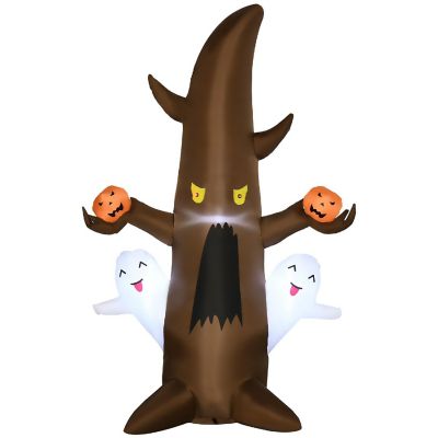 Edge Collections - 5' - Brown - LED Inflatable Ghost Tree for Halloween Decor! Image 1