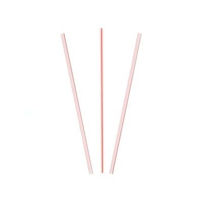 Edge Collections  - 5" - White with Red Stripe Sip Straws! Image 1