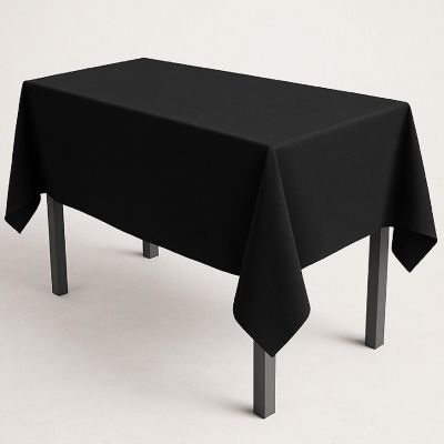 Edge Collections - 54" x 108" - Black - Durable Tablecovers Image 2
