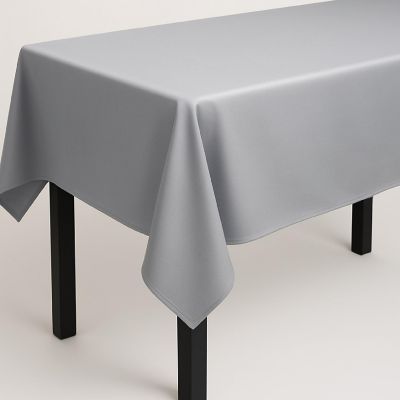 Edge Collections - 54" x 108" - Grey - Heavy Duty Tablecovers Image 2