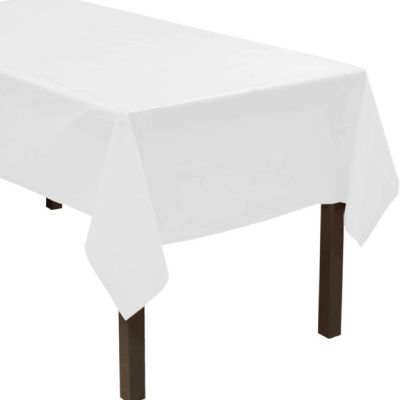 Edge Collections - 54" x 108" - White - Durable Tablecovers Image 1