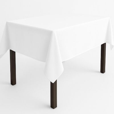 Edge Collections - 54" x 108" - White - Durable Tablecovers Image 1