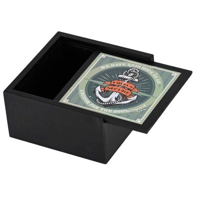 Edge Collections - 6" - Black - Small Memory Box Black Anchor Theme! Image 1