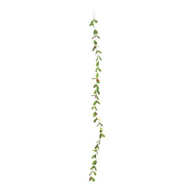 Edge Collections - 6' - Green - Fabric Mistletoe String Garland! Image 1