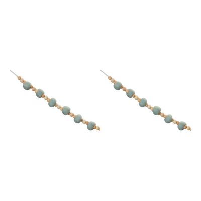 Edge Collections - 6' - Multicolor - Wood Beaded String Garland! Image 2