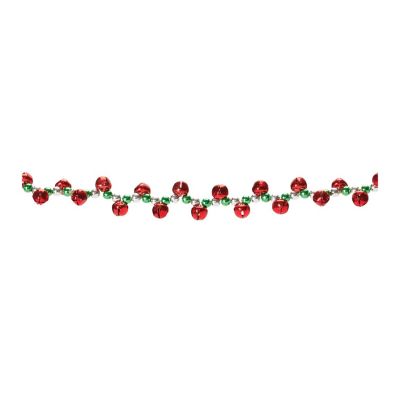 Edge Collections - 6' - Red - Sleigh Bell String Garland! Image 1