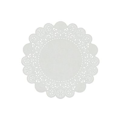 Edge Collections  - 6 " - White - Disposable Paper Lace Doilies! Image 1
