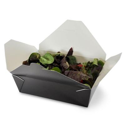 Edge Collections  - 7-3/4 x 5.5 x 2.5 - Black Folded Takeout Boxes! Image 2