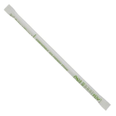 Edge Collections  - 7.75" - Clear - Jumbo Cellulosic Compostable Straw! Image 1