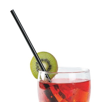 Edge Collections  - 7.75" - Jumbo Black Unwrapped Straw! Image 1