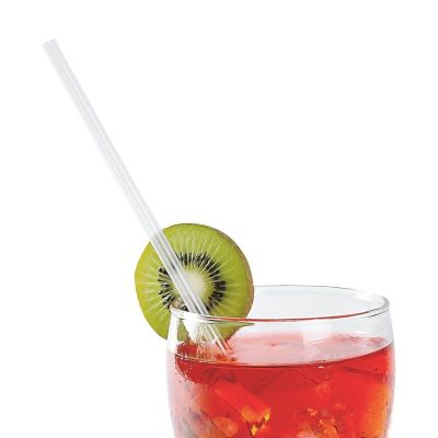 Edge Collections  - 7.75" - Jumbo Clear Paper Wrapped Straw! Image 1