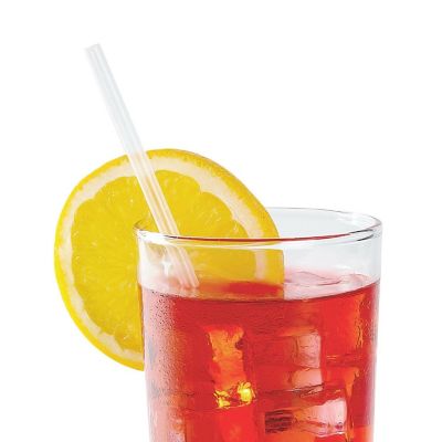 Edge Collections  - 7.75" - Jumbo Clear Poly Wrapped Straws! Image 1