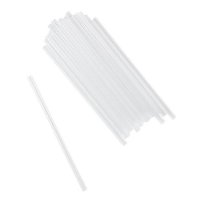 Edge Collections  - 7.75" - White Wrapped Jumbo Paper Straws! Image 2