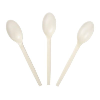 Edge Collections  - 7" - Cream - Plant Starch Spoons! Image 1