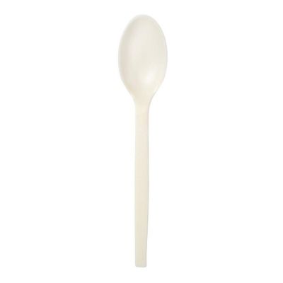 Edge Collections  - 7" - Cream - Plant Starch Spoons! Image 1