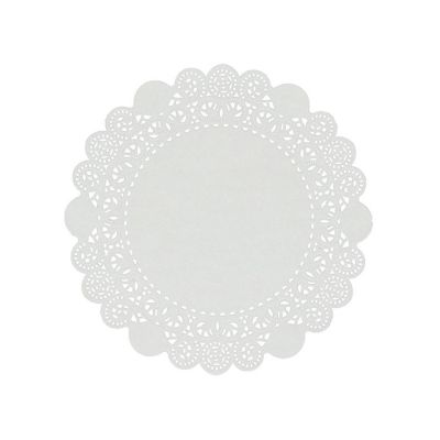 Edge Collections  - 8 " - White - Disposable Paper Lace Doilies! Image 1
